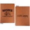 Summer Camping Cognac Leatherette Portfolios with Notepad - Small - Double Sided- Apvl