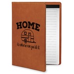 Summer Camping Leatherette Portfolio with Notepad - Small - Double Sided (Personalized)