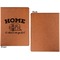 Summer Camping Cognac Leatherette Portfolios with Notepad - Small - Single Sided- Apvl