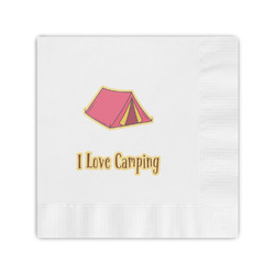 Summer Camping Coined Cocktail Napkins (Personalized)