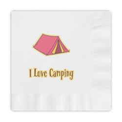 Summer Camping Embossed Decorative Napkins (Personalized)