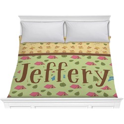 Summer Camping Comforter - King (Personalized)