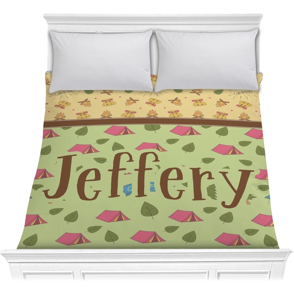 Custom Summer Camping Comforter - Full / Queen (Personalized)