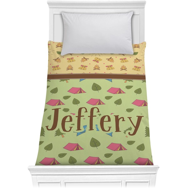 Custom Summer Camping Comforter - Twin (Personalized)