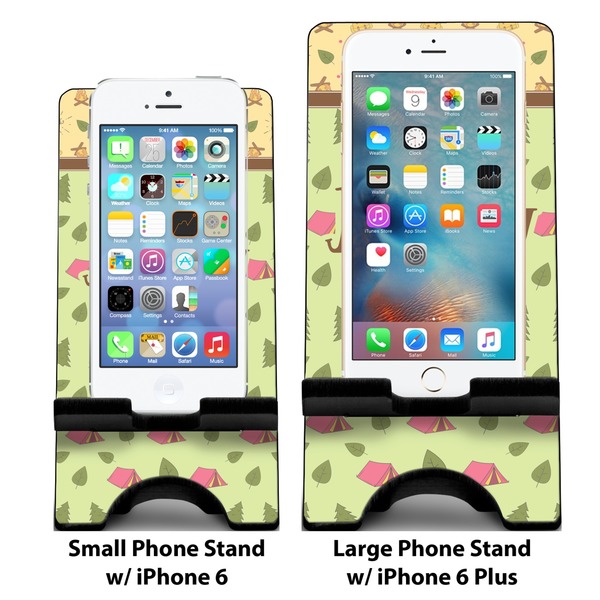 Summer Camping Compare Phone Stand Sizes - with iPhones