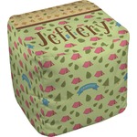 Summer Camping Cube Pouf Ottoman (Personalized)