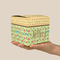 Summer Camping Cube Favor Gift Box - On Hand - Scale View