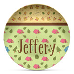 Summer Camping Microwave Safe Plastic Plate - Composite Polymer (Personalized)