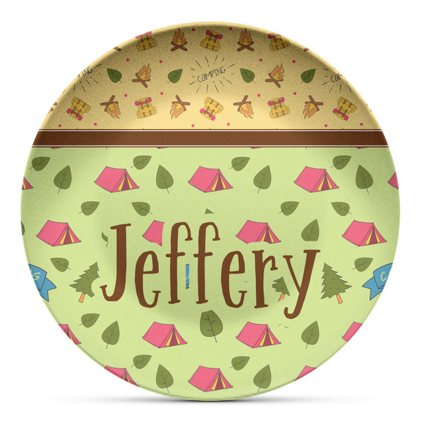 Custom Summer Camping Microwave Safe Plastic Plate - Composite Polymer (Personalized)