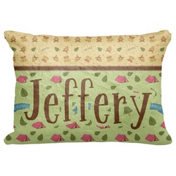 Summer Camping Decorative Baby Pillowcase - 16"x12" (Personalized)