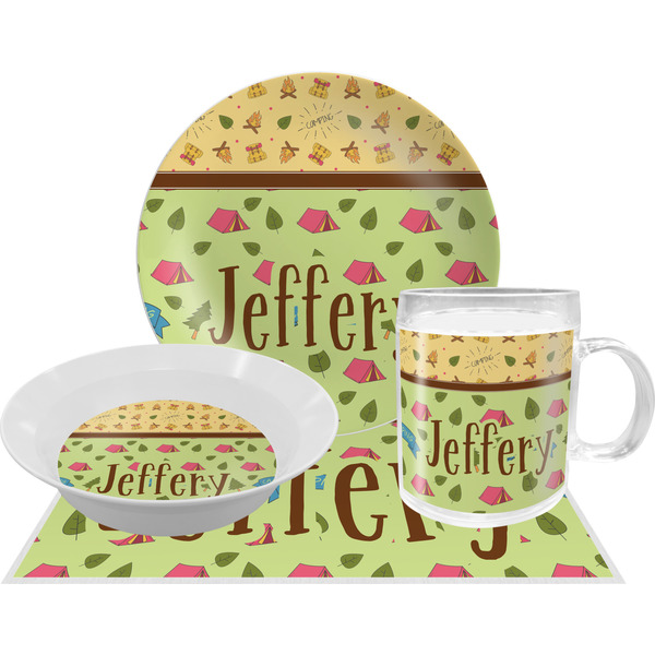 Custom Summer Camping Dinner Set - Single 4 Pc Setting w/ Name or Text