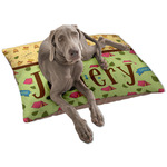 Summer Camping Dog Bed - Large w/ Name or Text