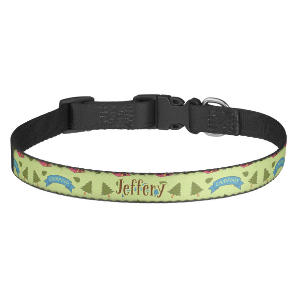 Custom Summer Camping Dog Collar - Medium (Personalized)