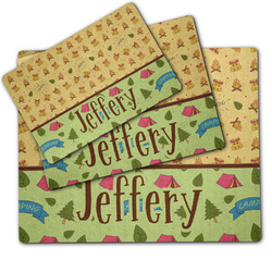 Summer Camping Dog Food Mat w/ Name or Text