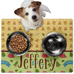 Summer Camping Dog Food Mat - Medium w/ Name or Text