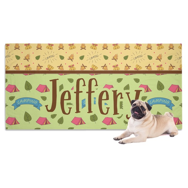 Custom Summer Camping Dog Towel (Personalized)