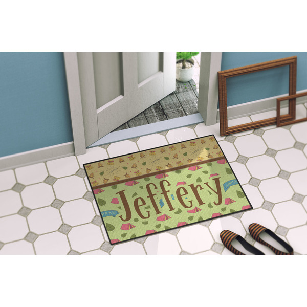 Summer Camping Door Mat Lifestyle