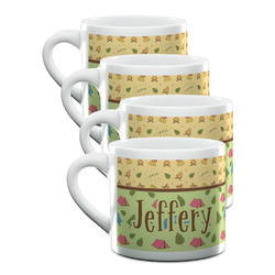 Summer Camping Double Shot Espresso Cups - Set of 4 (Personalized)