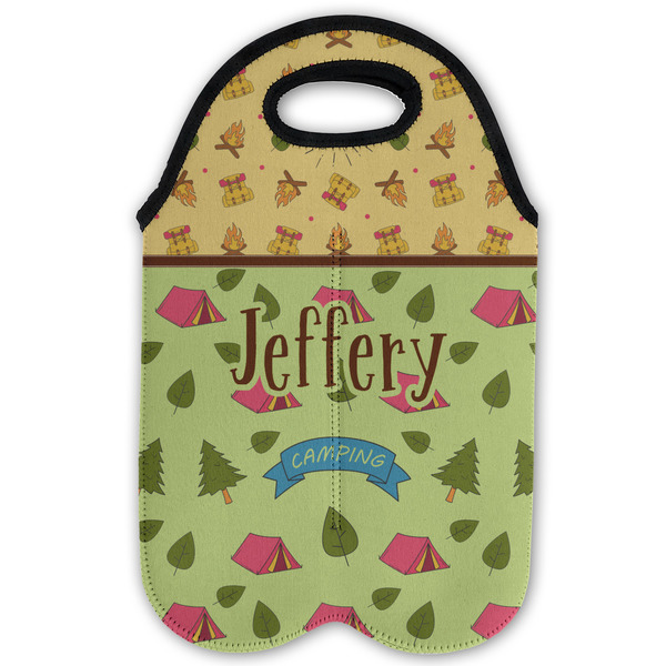 Summer Camping Double Wine Tote - Flat (new)