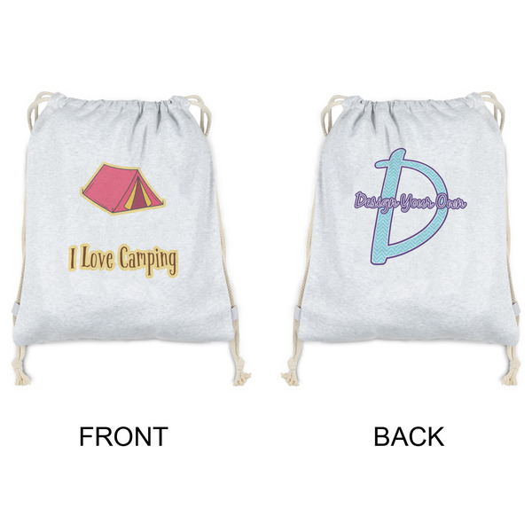 Summer Camping Drawstring Backpacks - Sweatshirt Fleece - Double Sided - APPROVAL