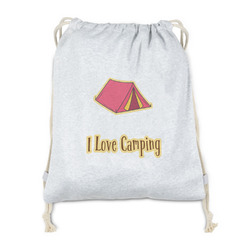 Summer Camping Drawstring Backpack - Sweatshirt Fleece (Personalized)