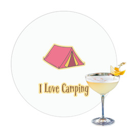 Summer Camping Printed Drink Topper - 3.25" (Personalized)