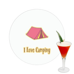Summer Camping Printed Drink Topper -  2.5" (Personalized)
