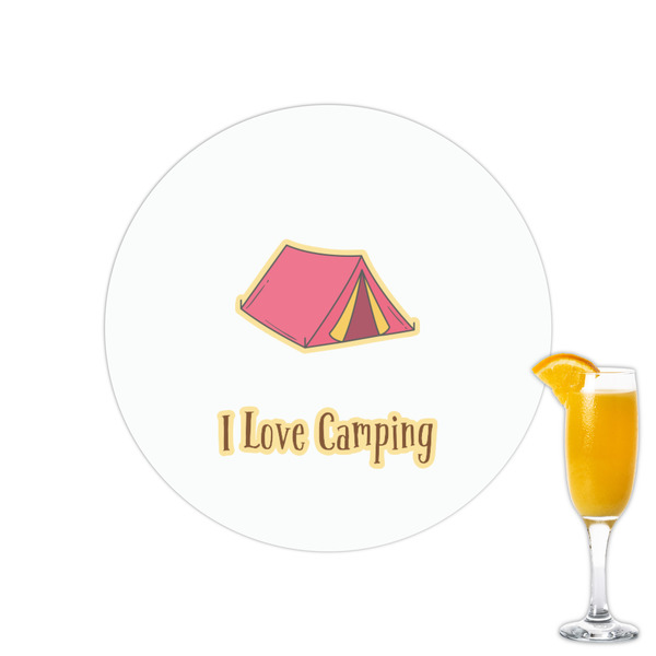 Custom Summer Camping Printed Drink Topper - 2.15" (Personalized)