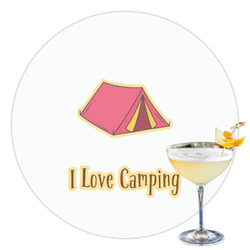 Summer Camping Printed Drink Topper - 3.5" (Personalized)