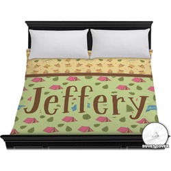 Summer Camping Duvet Cover - King (Personalized)