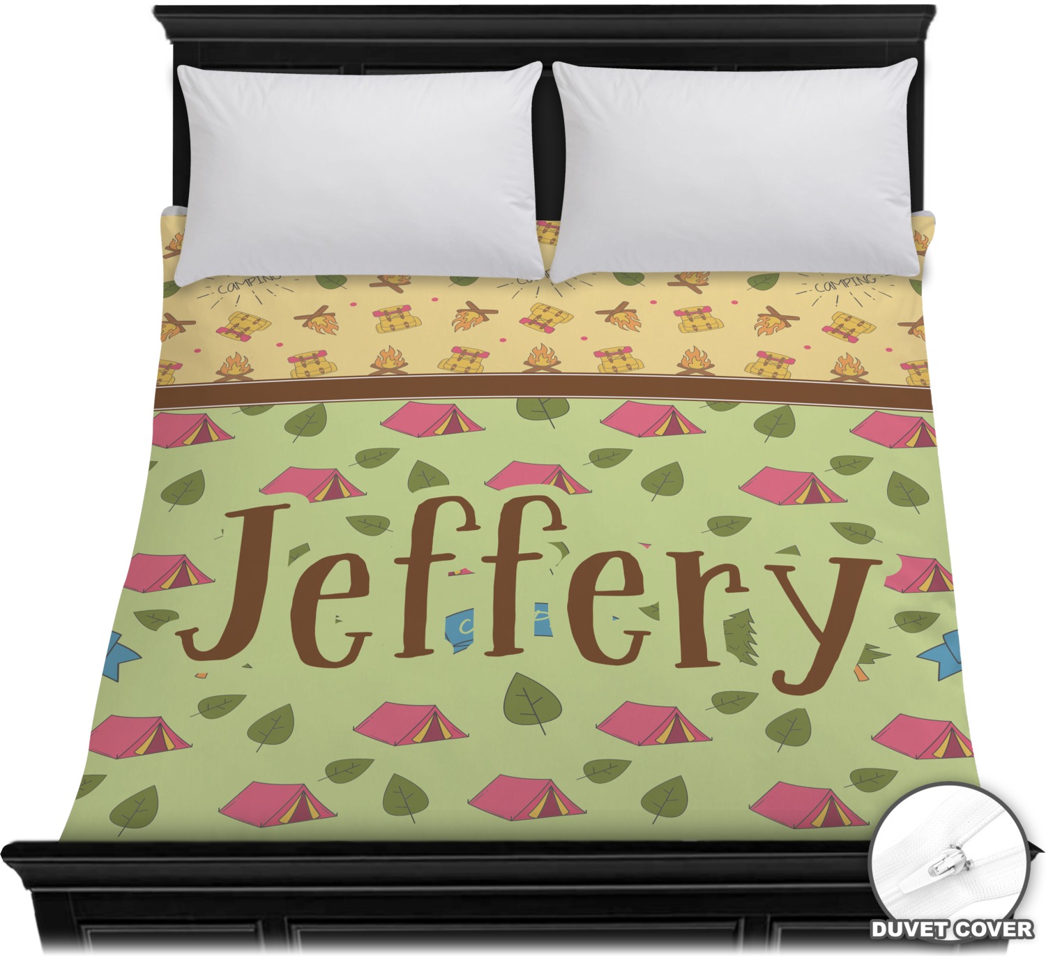 Summer Camping Duvet Cover Full / Queen (Personalized) YouCustomizeIt