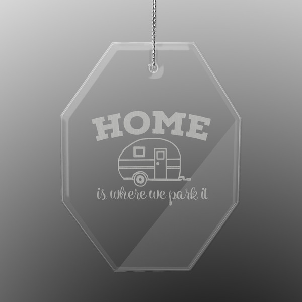 Summer Camping Engraved Glass Ornaments - Octagon