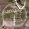 Summer Camping Engraved Glass Ornament