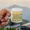 Summer Camping Espresso Cup - 3oz LIFESTYLE (new hand)