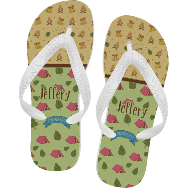 Custom Summer Camping Flip Flops - Small (Personalized)