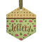 Summer Camping Frosted Glass Ornament - Hexagon