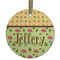 Summer Camping Flat Glass Ornament - Round w/ Name or Text
