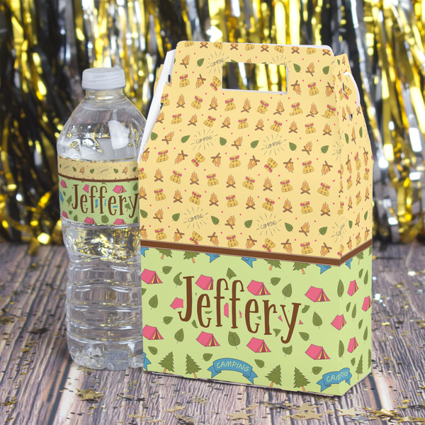 Summer Camping Gable Favor Box - In Context