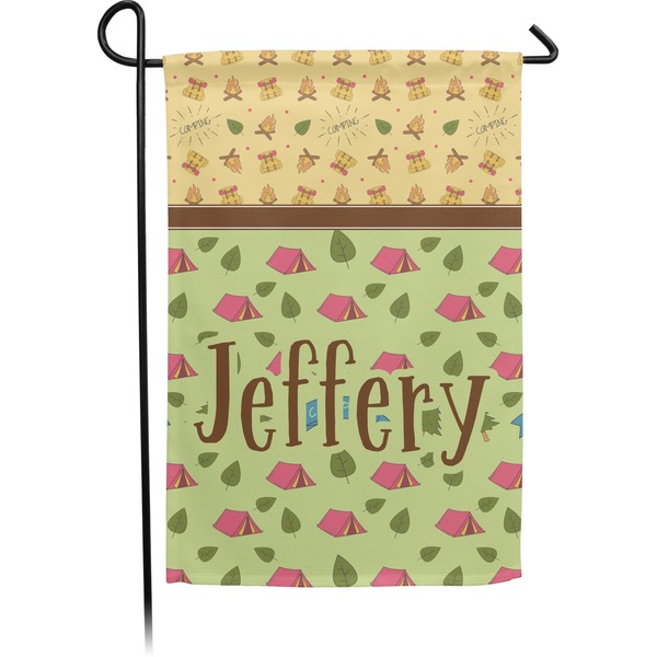 Custom Summer Camping Small Garden Flag - Double Sided w/ Name or Text