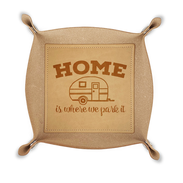 Custom Summer Camping Genuine Leather Dice Tray