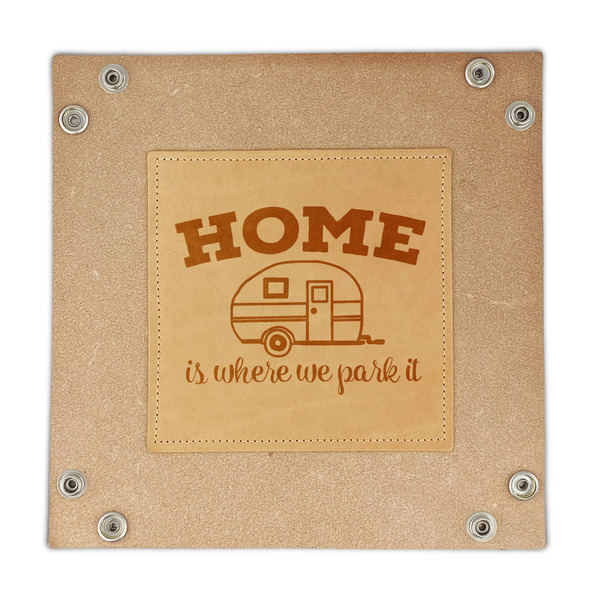 Summer Camping Genuine Leather Valet Trays - FRONT