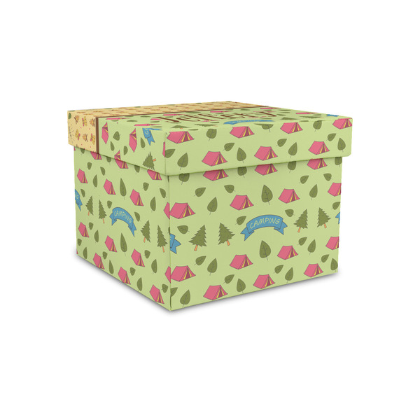 Custom Summer Camping Gift Box with Lid - Canvas Wrapped - Small (Personalized)