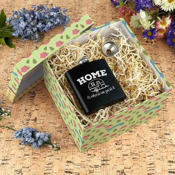 Summer Camping Gift Boxes with Lid - Canvas Wrapped - X-Large - In Context