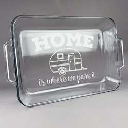 Summer Camping Glass Baking and Cake Dish (Personalized)