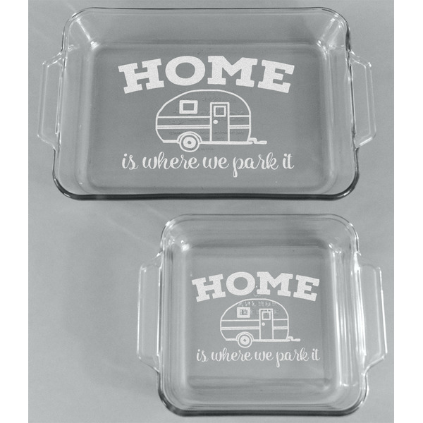 Summer Camping Glass Baking Dish Set - FRONT