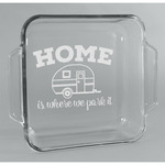 Summer Camping Glass Cake Dish - 8in x 8in