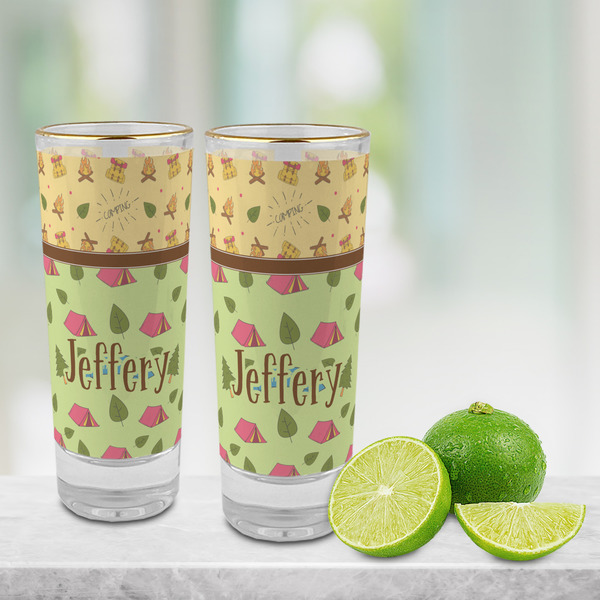 Summer Camping Glass Shot Glass - 2 oz - LIFESTYLE