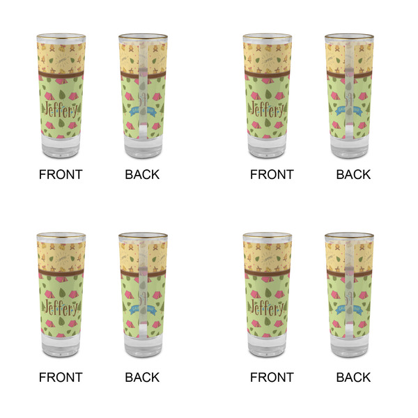 Summer Camping Glass Shot Glass - 2 oz - Set of 4 - APPROVAL
