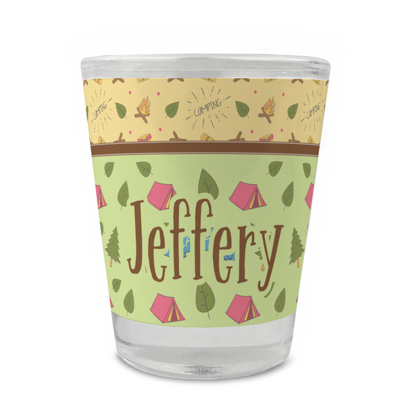Custom Summer Camping Glass Shot Glass - 1.5 oz - Set of 4 (Personalized)