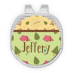 Summer Camping Golf Ball Marker - Hat Clip - Silver